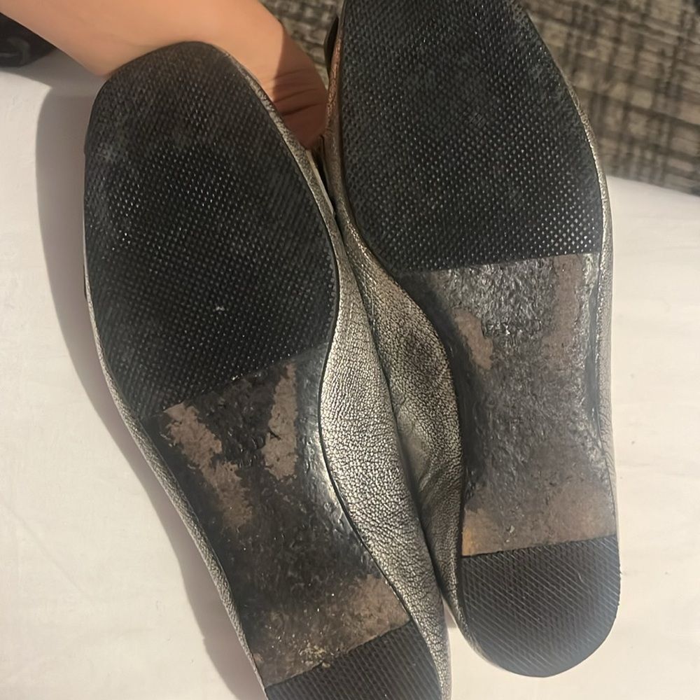 Prada Leather Chain-Link Accents Ballet Flats Women's Size: 6.5 - Picture 13 of 16